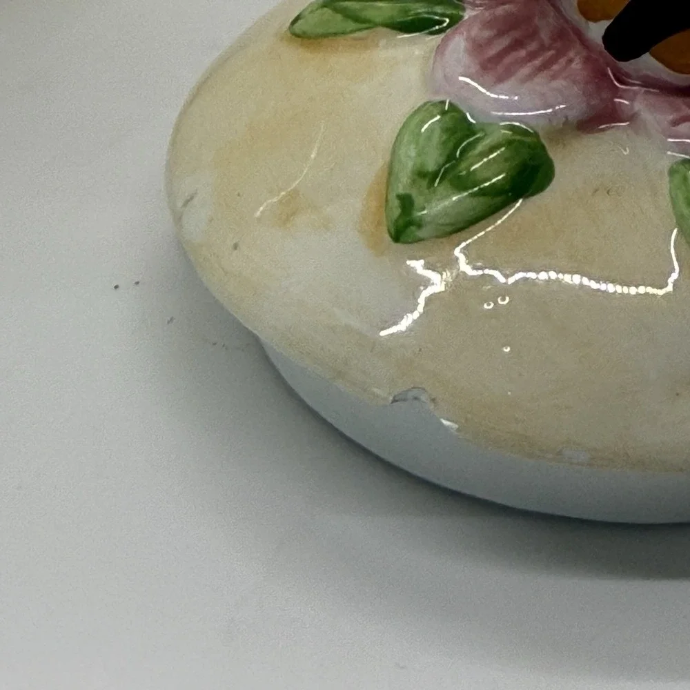 VTG JSNY 1975 Bear Honey Teapot Bee Lid Hand Painted‎ Ceramic Part of Collection